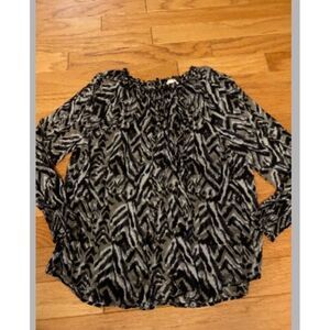 Beach lunch Lounge Women's Zebra Print Off-Shoulder Top size medium